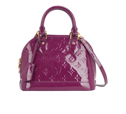 Louis Vuitton Alma BB, &pound;1,150, Handbags, Purple, Patent Leather, Front view
